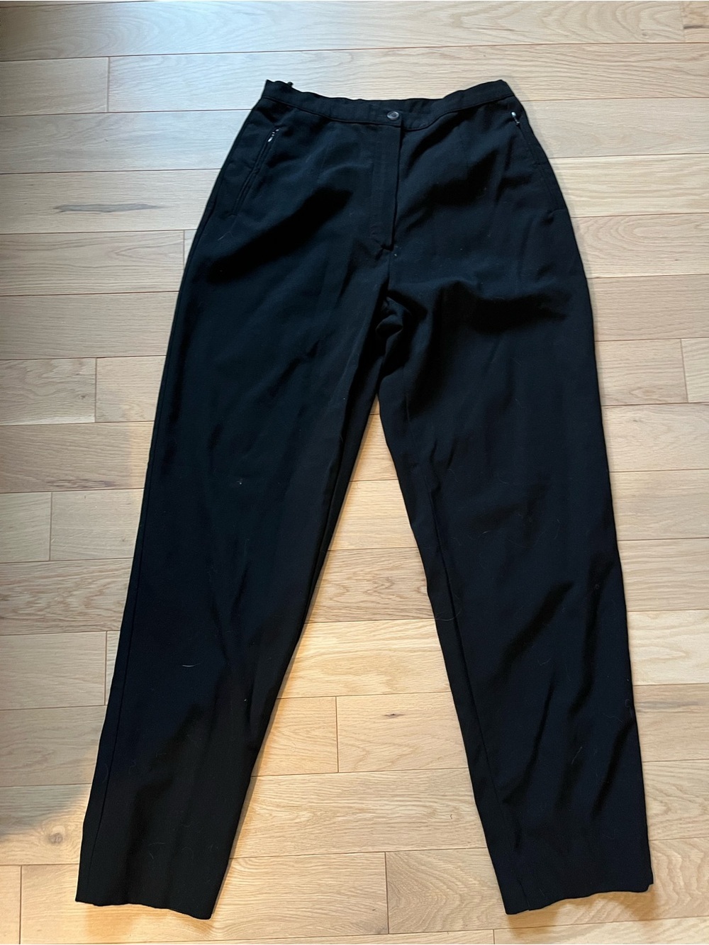 Piazza Sempione Italian Wool Black Tailored Trousers IT 42 US 6 - Picture 6 of 9